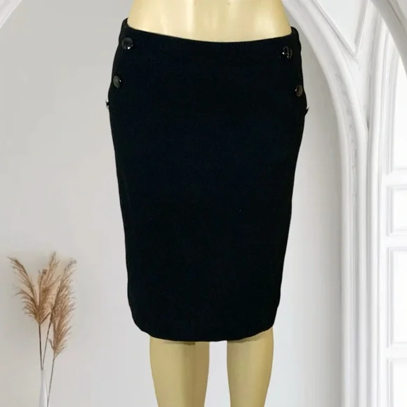 J Crew Wool Pencil Skirt EUC Size 4 Waist 15" Hip 18" Length 23" - Picture 3 of 10